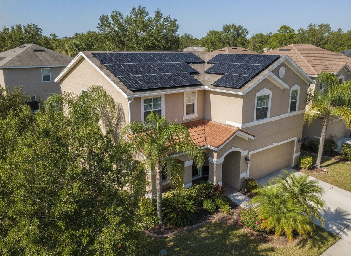 Finished solar panel installation
