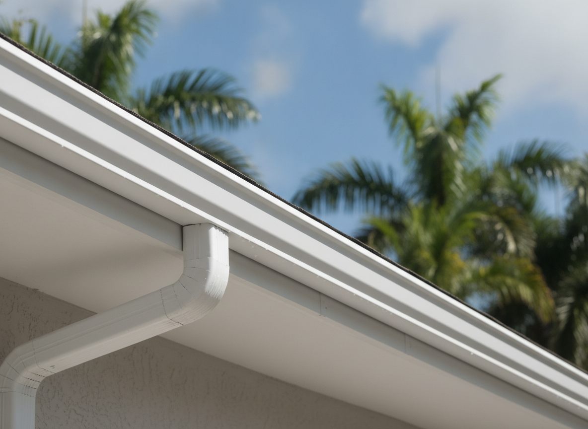 New seamless gutter installation