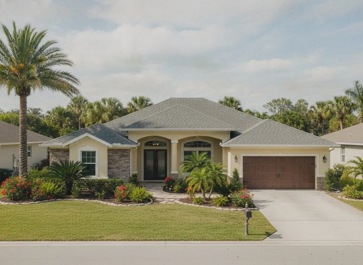 Single-story home with a new architectural shingle roof
